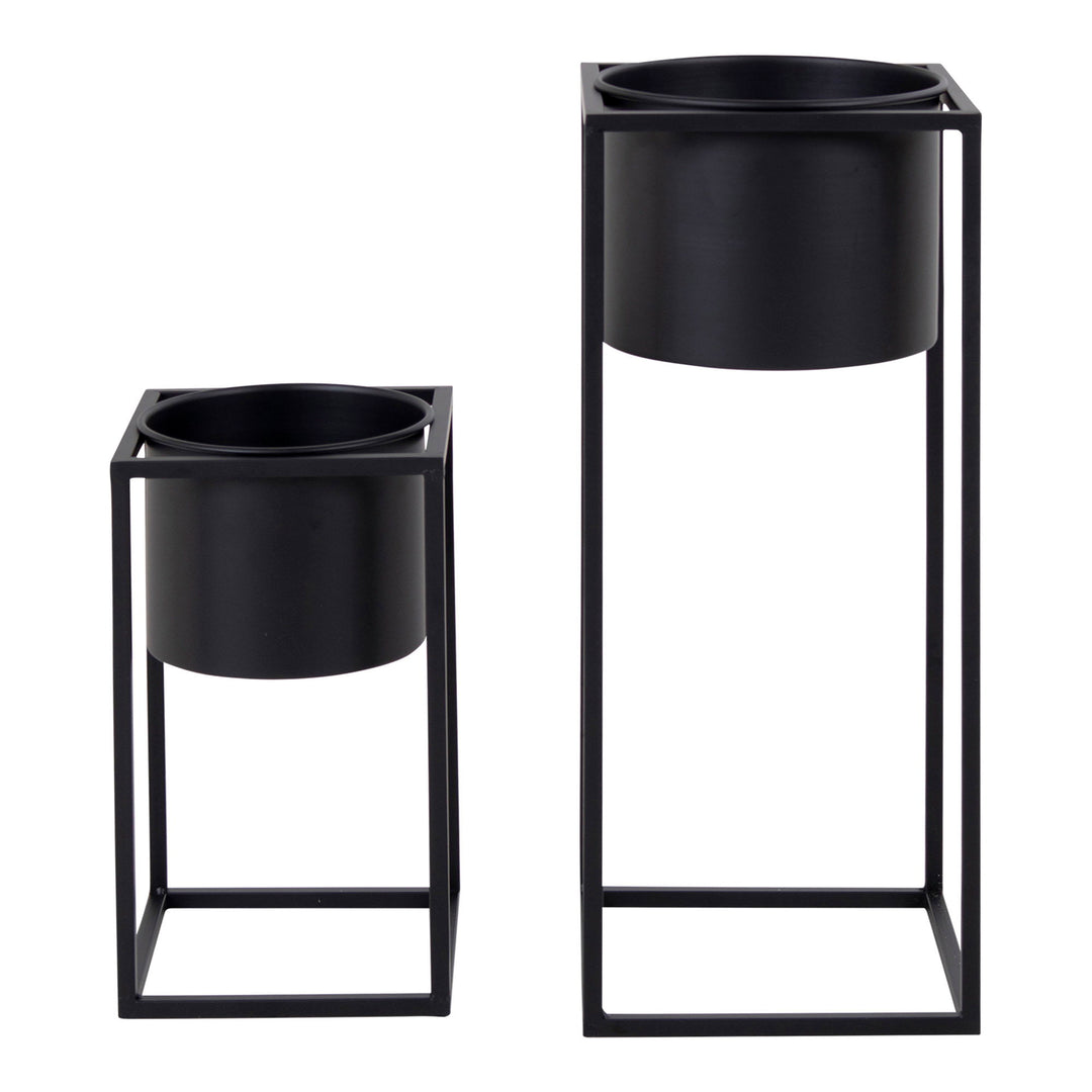 House Nordic Marla blomkrukor 2-pack svart