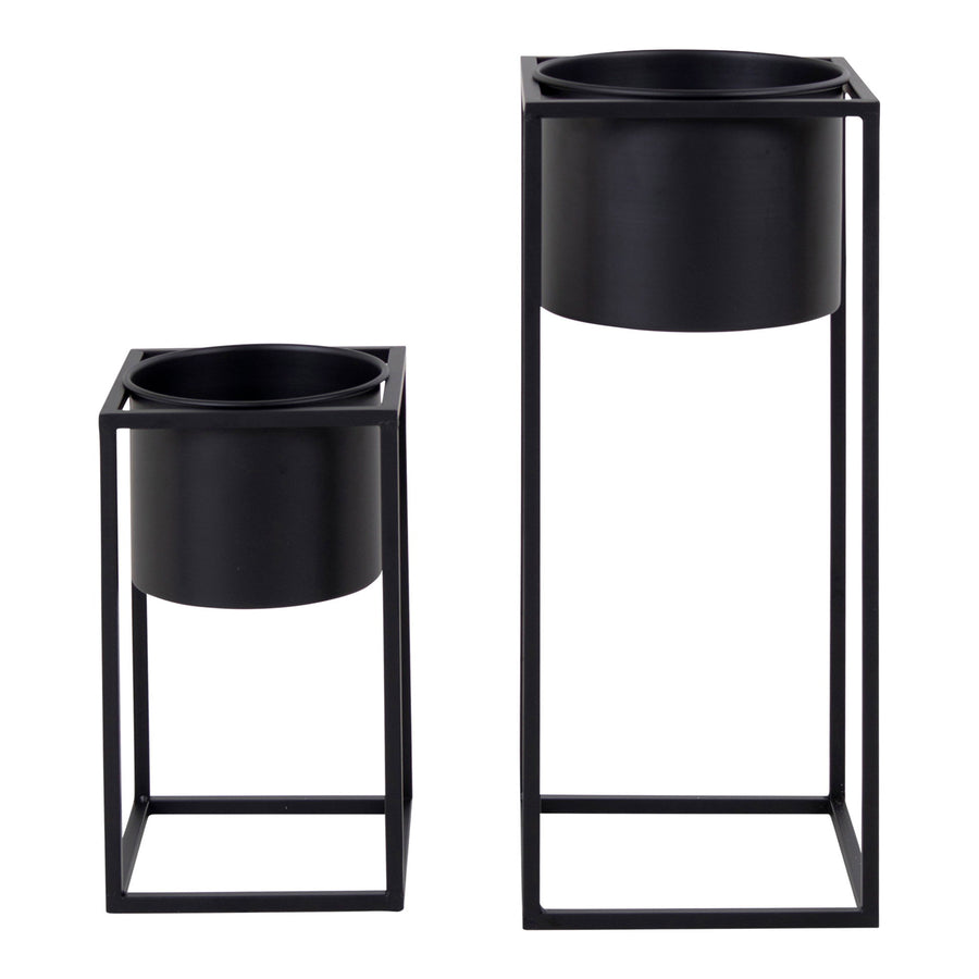 House Nordic Marla blomkrukor 2-pack svart