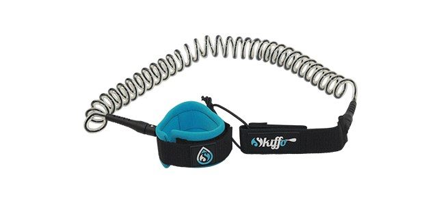 Surf-koppel Skiffo Spiralkabel Svart 10' 8 mm