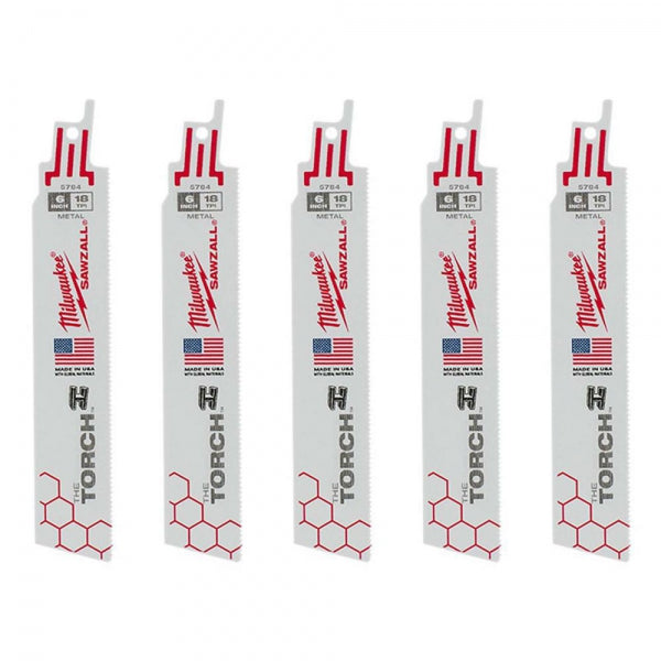 Milwaukee Tigersågblad 150mm 18TPI 5-pack