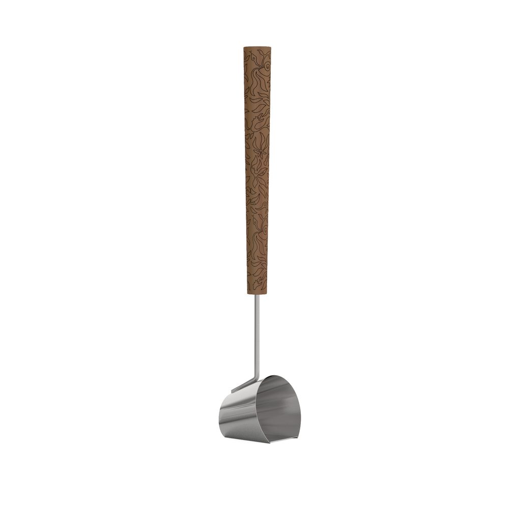 SAWO Stainless Steel Steamshot Sauna Ladle with Wooden Handle