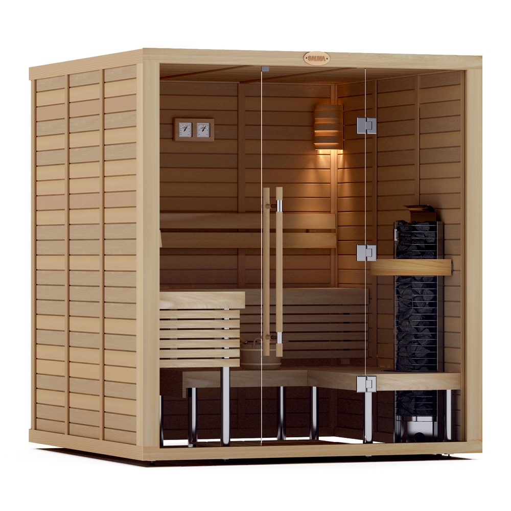 SAWO Indoor Sauna Glass Front Cedar