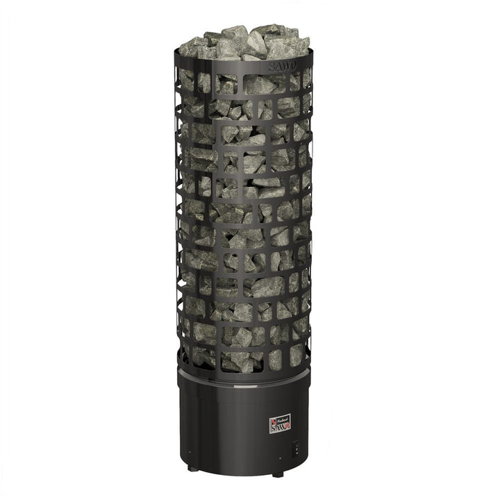 SAWO Electric Sauna Heater Tower Aries round black 3P-1P