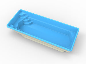 Glasfiberpool Aisjaure 7,50m x 3,10m x 1,50m