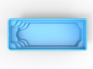 Glasfiberpool Aisjaure 7,50m x 3,10m x 1,50m