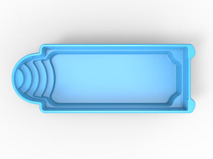 Glasfiberpool Älgsjön 10,00m x 3,70m x1,55m