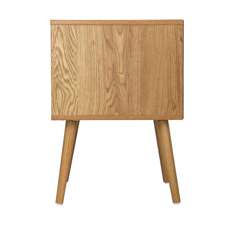 NNEED Bedside Table Handle-Free Open Shelf Wood-1