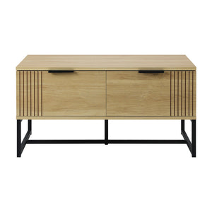 NNEED Coffee Table with Storage Drawers Wooden Natural-1