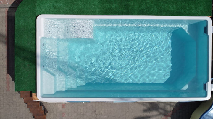 Glasfiberpool Översjön 8,80m x 3,50m x 1,50m