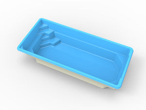 Glasfiberpool Dellen 7,00m x 3,22m x 1,50m