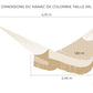 Dessin d'un hamac colombien fait main XXL avec mesures détaillées