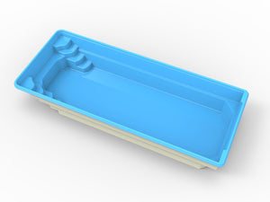 Glasfiberpool Fryken 9,00m x 3,75m x 1,50m