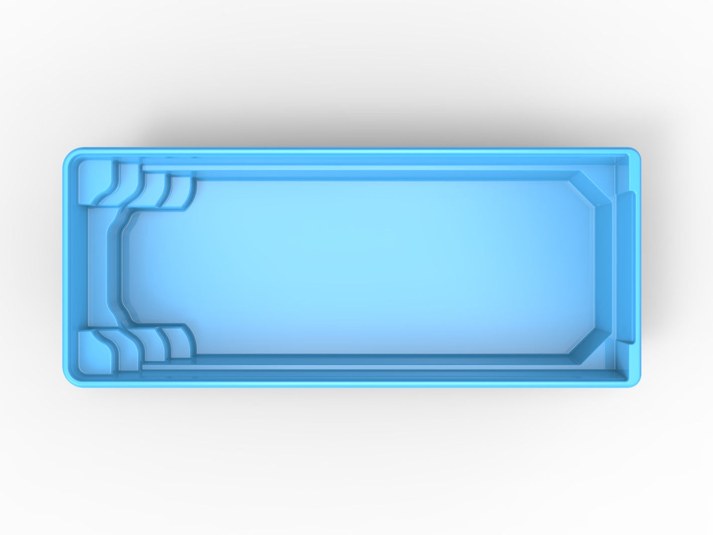 Glasfiberpool Fryken 9,00m x 3,75m x 1,50m