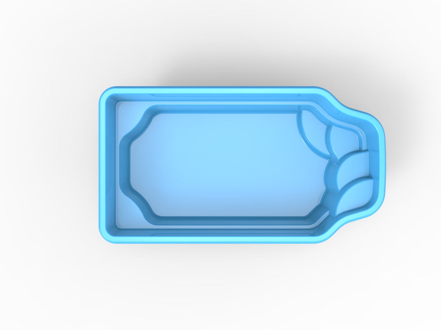 Glasfiberpool Hjälmaren 4,50m x 2,50m x 1,20m