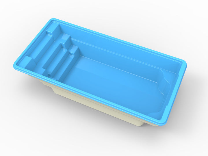 Glasfiberpool Hornavan 7,50m x 3,15m x 1,50m