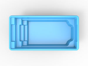 Glasfiberpool Hornavan 7,50m x 3,15m x 1,50m