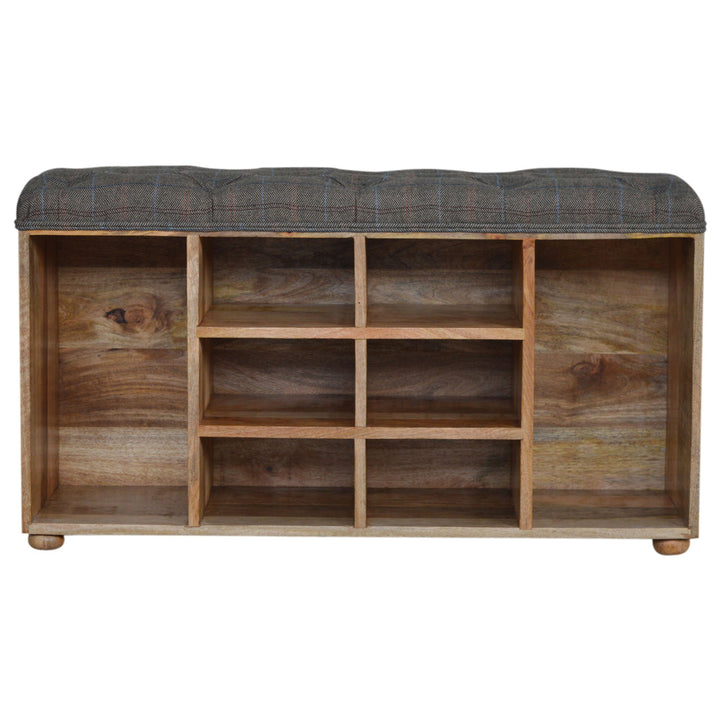 Multi Tweed 6 Slot Shoe Storage Bench for resale