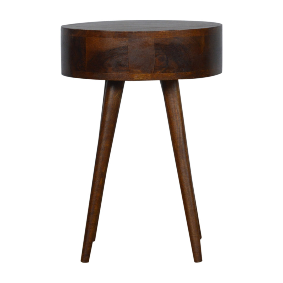 bulk Nordic Chestnut Circular Shaped Nightstand for