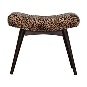 Leopard Print Curved Bench for resale