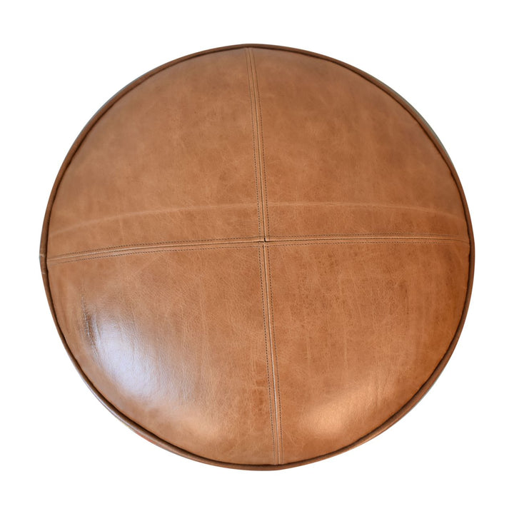 bulk Durrie &amp; Leather Mixed Footstool for resale