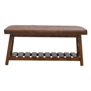 bulk Buffalo Hide Hallway Bench for resale