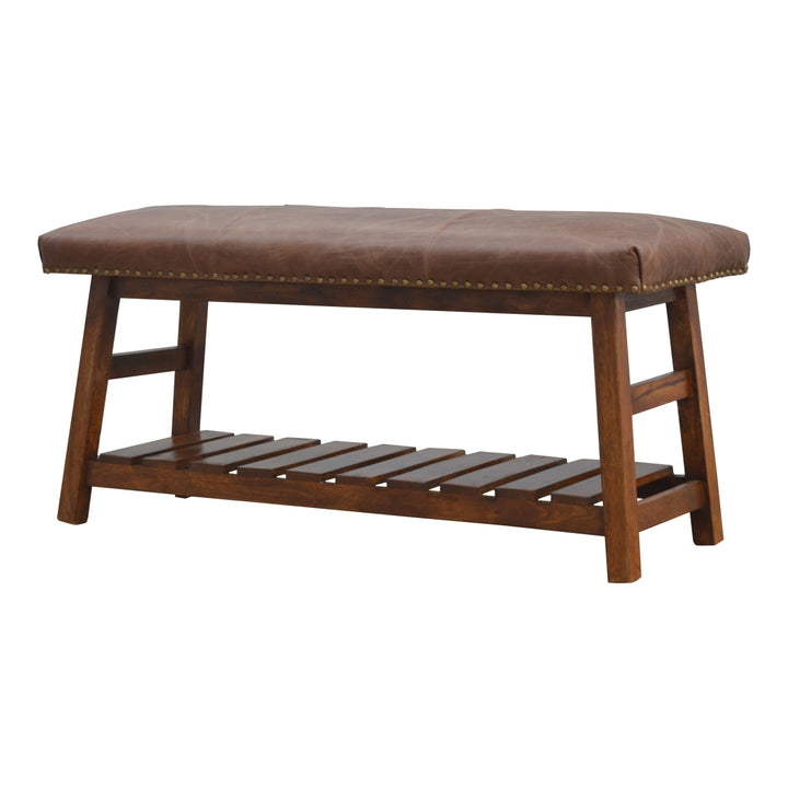 Buffalo Hide Hallway Bench-2