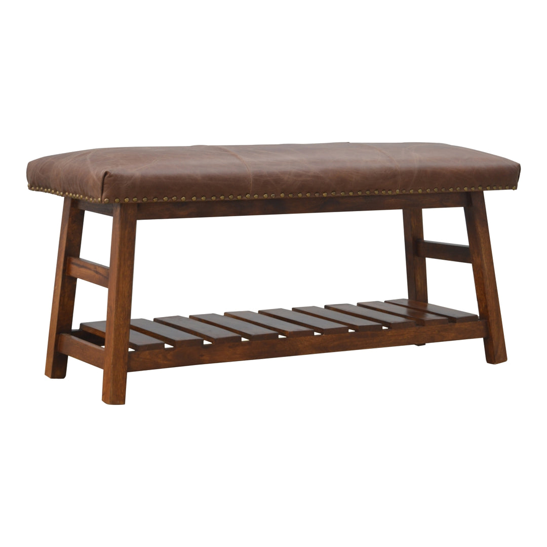Buffalo Hide Hallway Bench-3