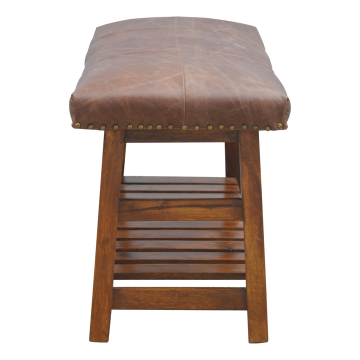 Buffalo Hide Hallway Bench-6