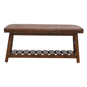 Buffalo Hide Hallway Bench-1