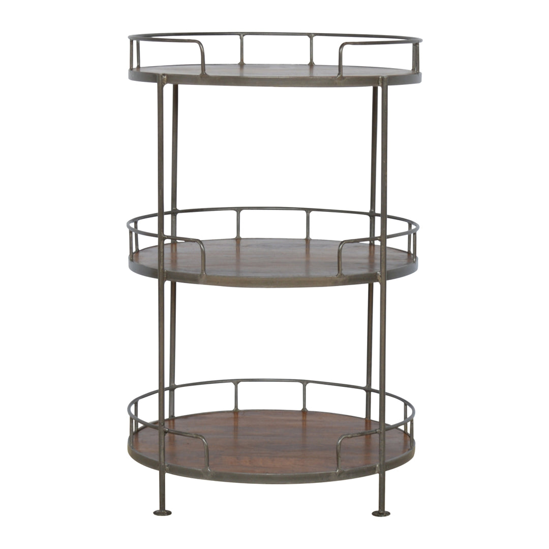 industrial round butler tray table