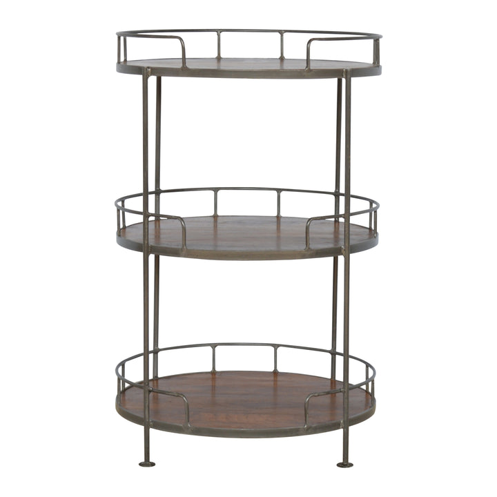 industrial round butler tray table