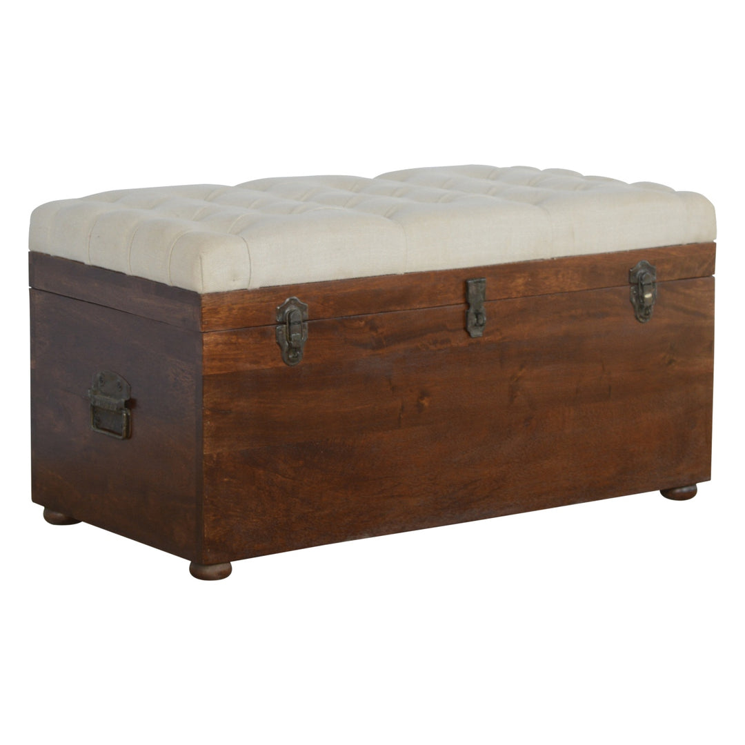 White Linen Storage Trunk-1