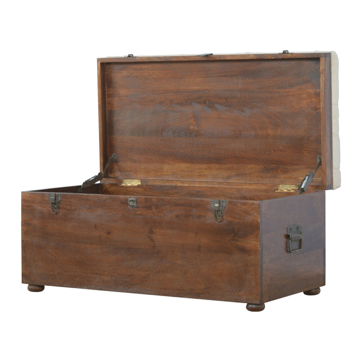 White Linen Storage Trunk-5