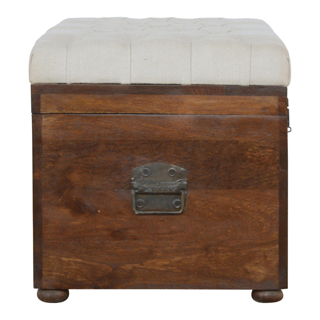 White Linen Storage Trunk-7