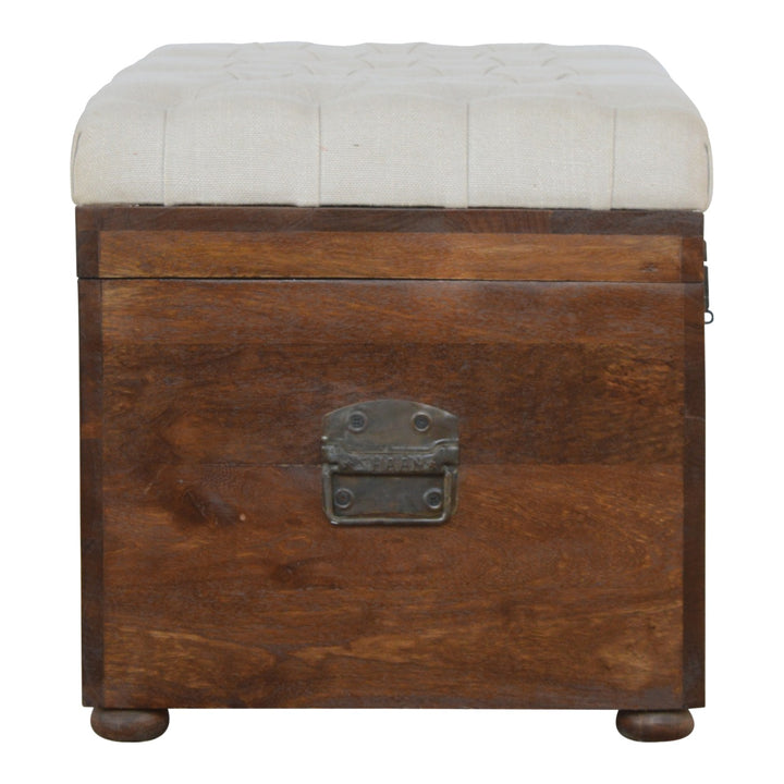 White Linen Storage Trunk-7