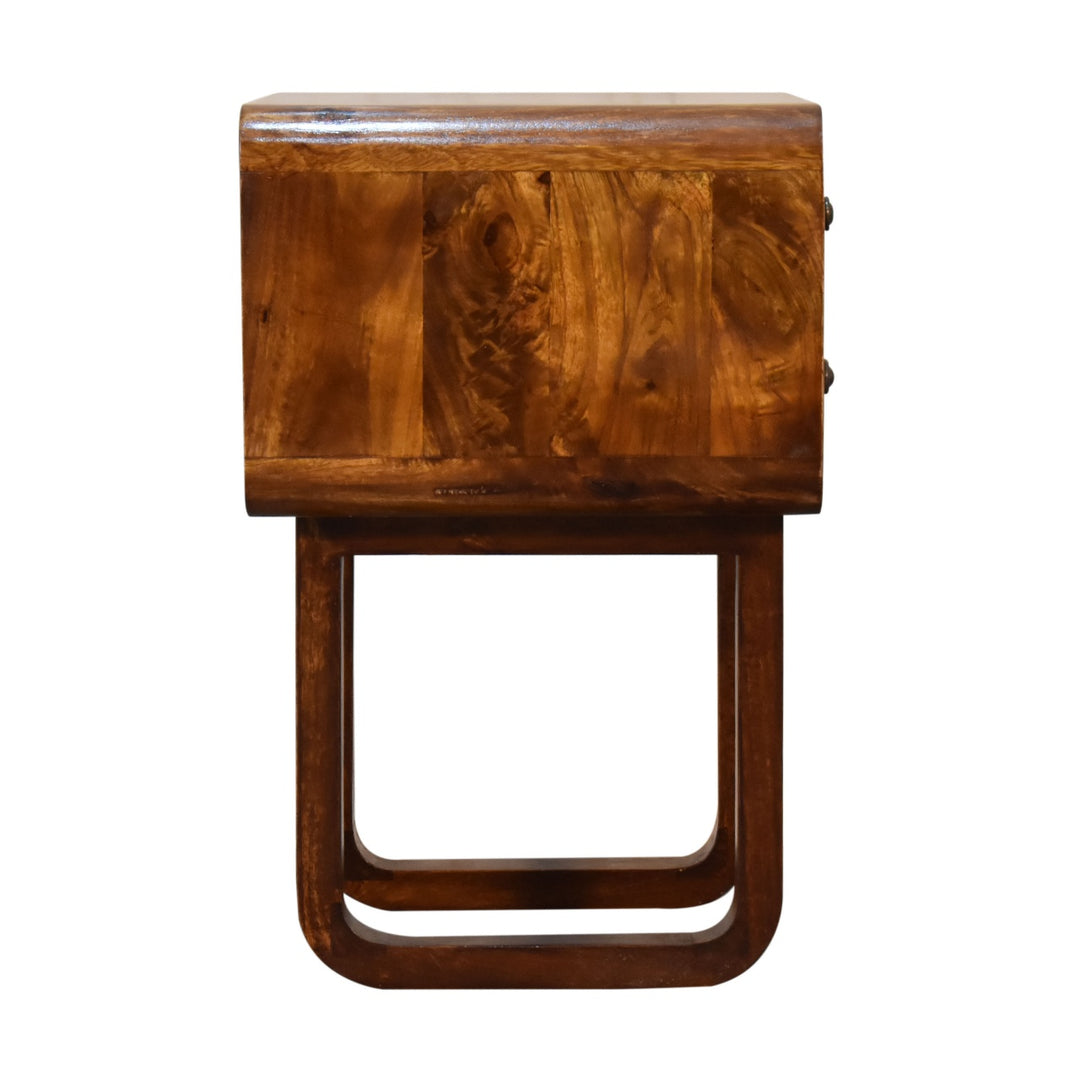 U-Curved Chestnut Nightstand-12