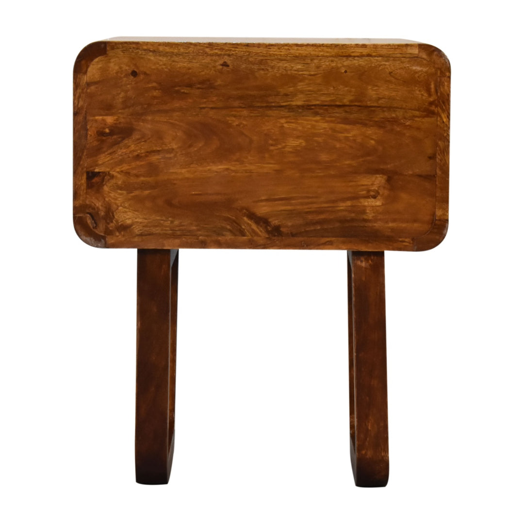 U-Curved Chestnut Nightstand-13