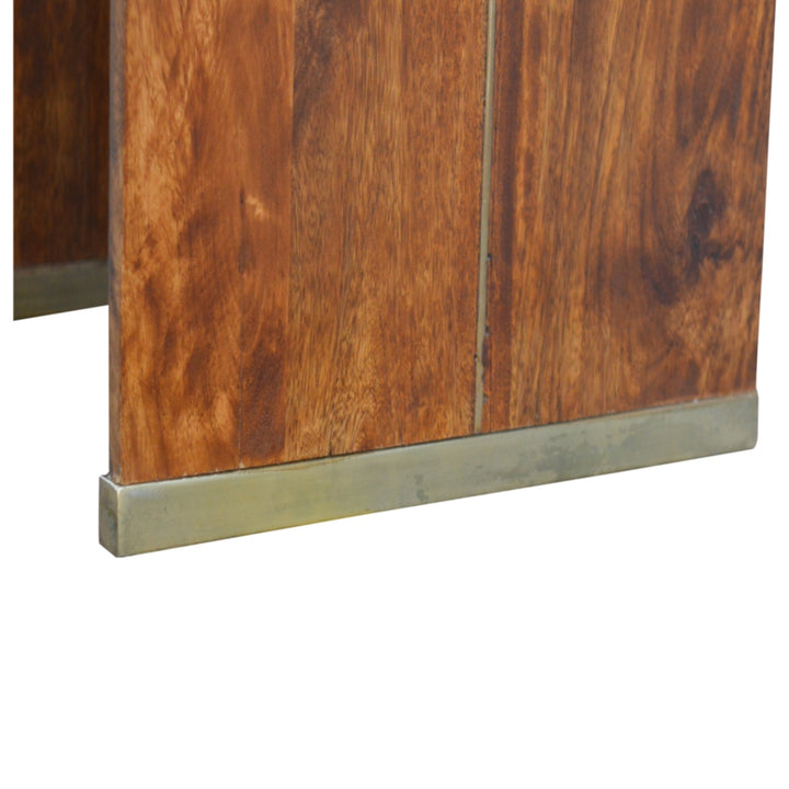 Chestnut End Table with Gold Inlay dropshipping