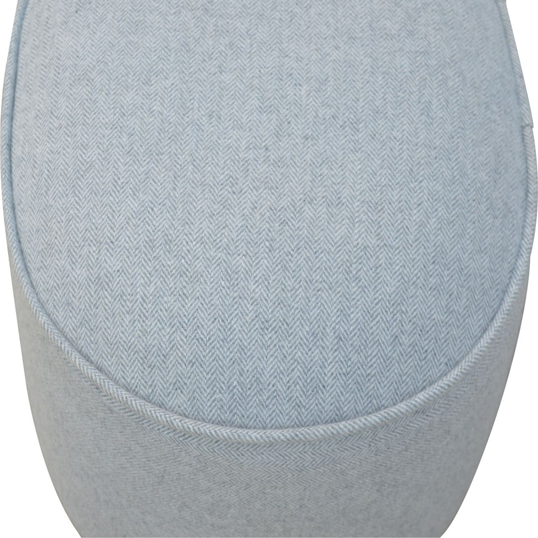wholesale Light Grey Tweed Oval Footstool for resale