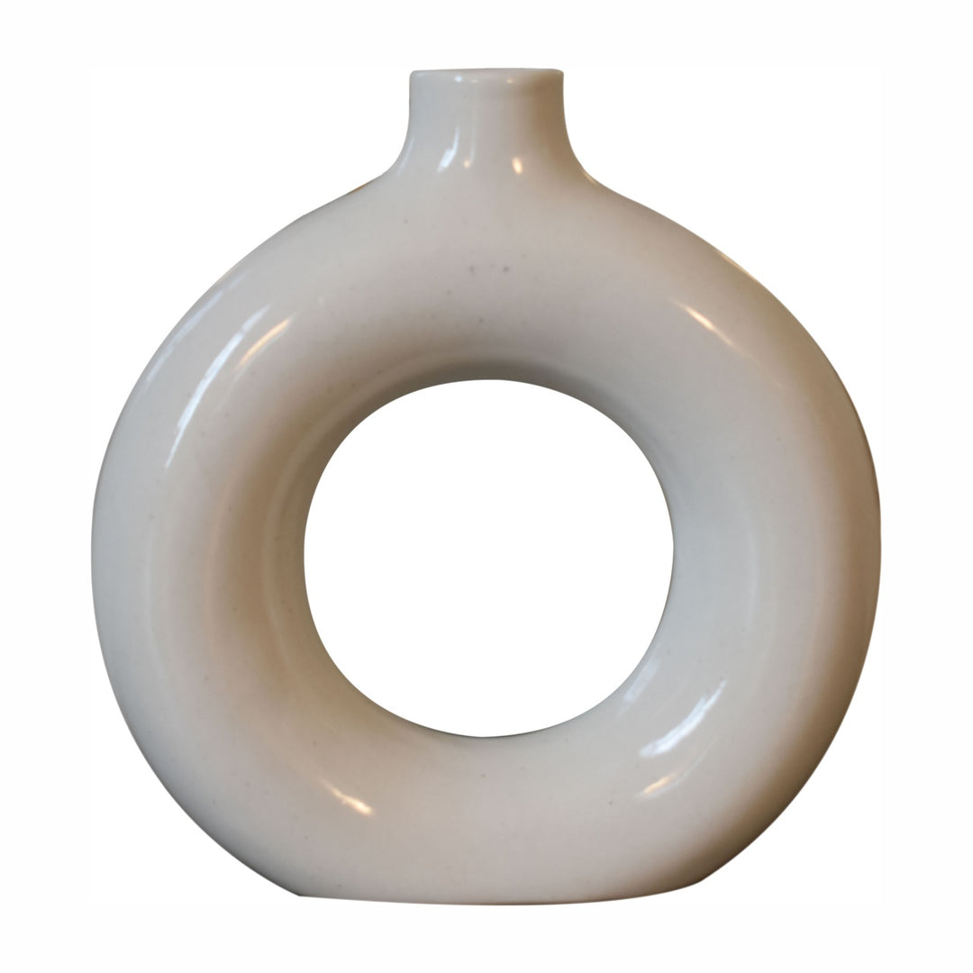 Black &amp; White Gloss Flower Vase-1