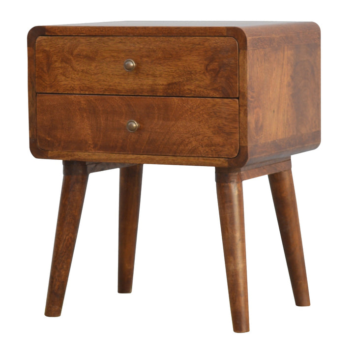 Curved Chestnut nightstand-1