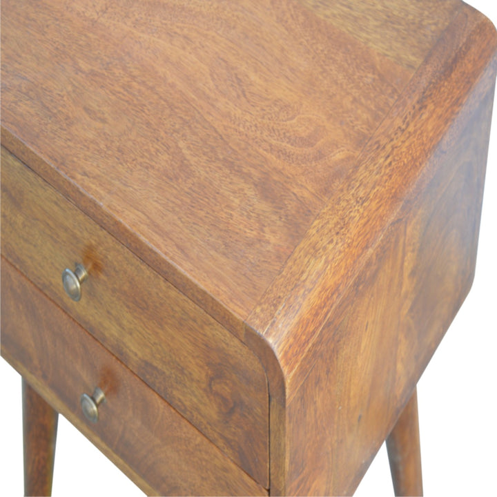 Curved Chestnut nightstand-3