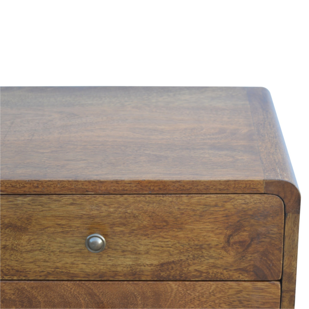 Curved Chestnut nightstand-4