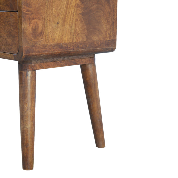 Curved Chestnut nightstand-5