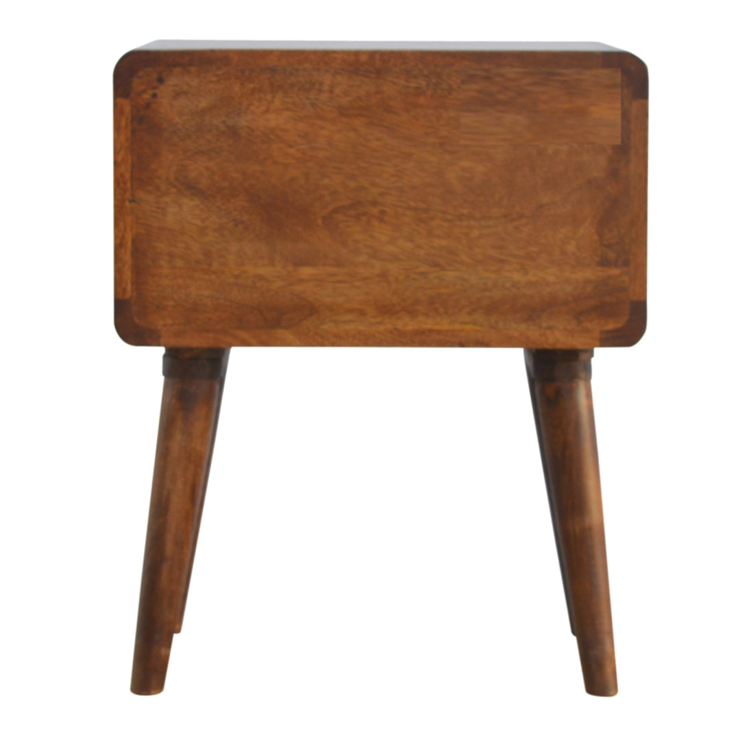Curved Chestnut nightstand-8