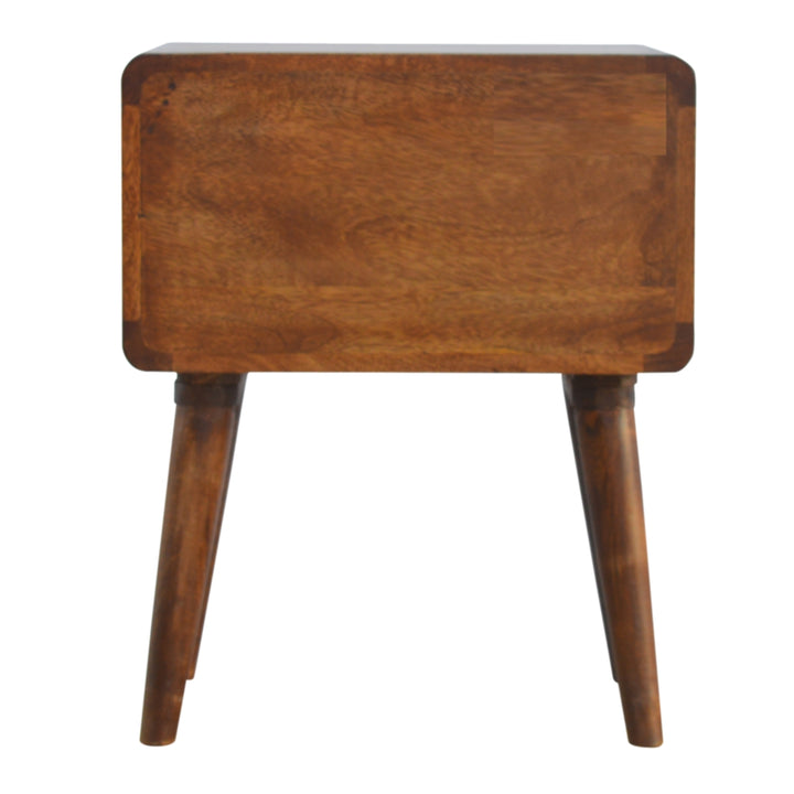 Curved Chestnut nightstand-8