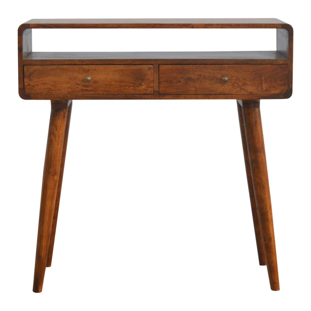 wholesale Curved Chestnut Console Table for resale
