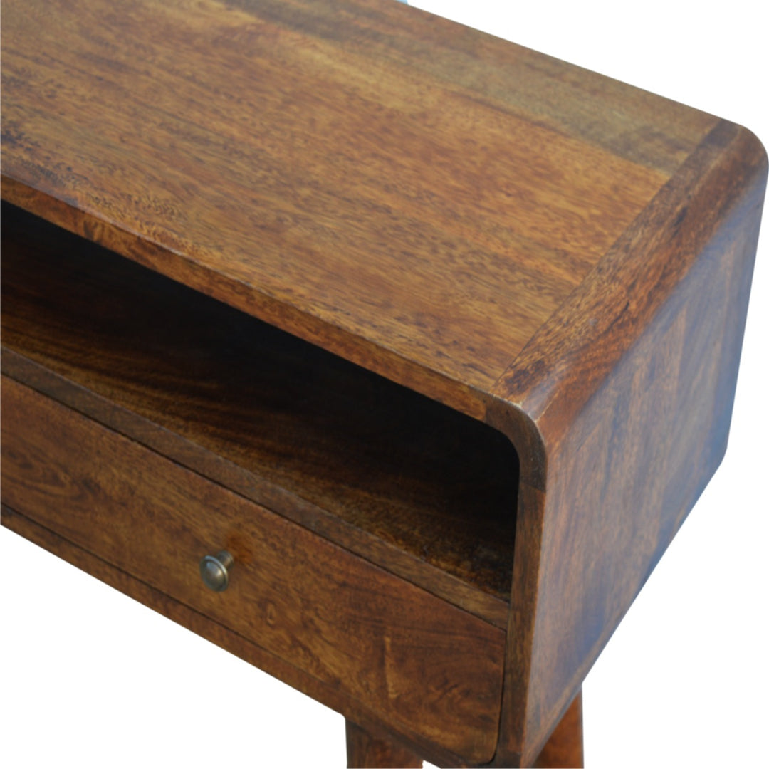 Curved Chestnut Console Table for resell