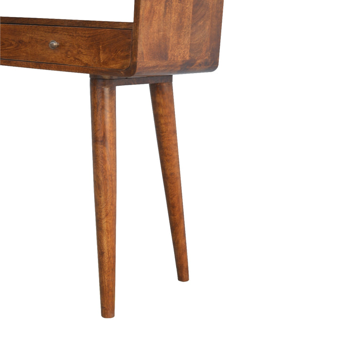 bulk Curved Chestnut Console Table for resale