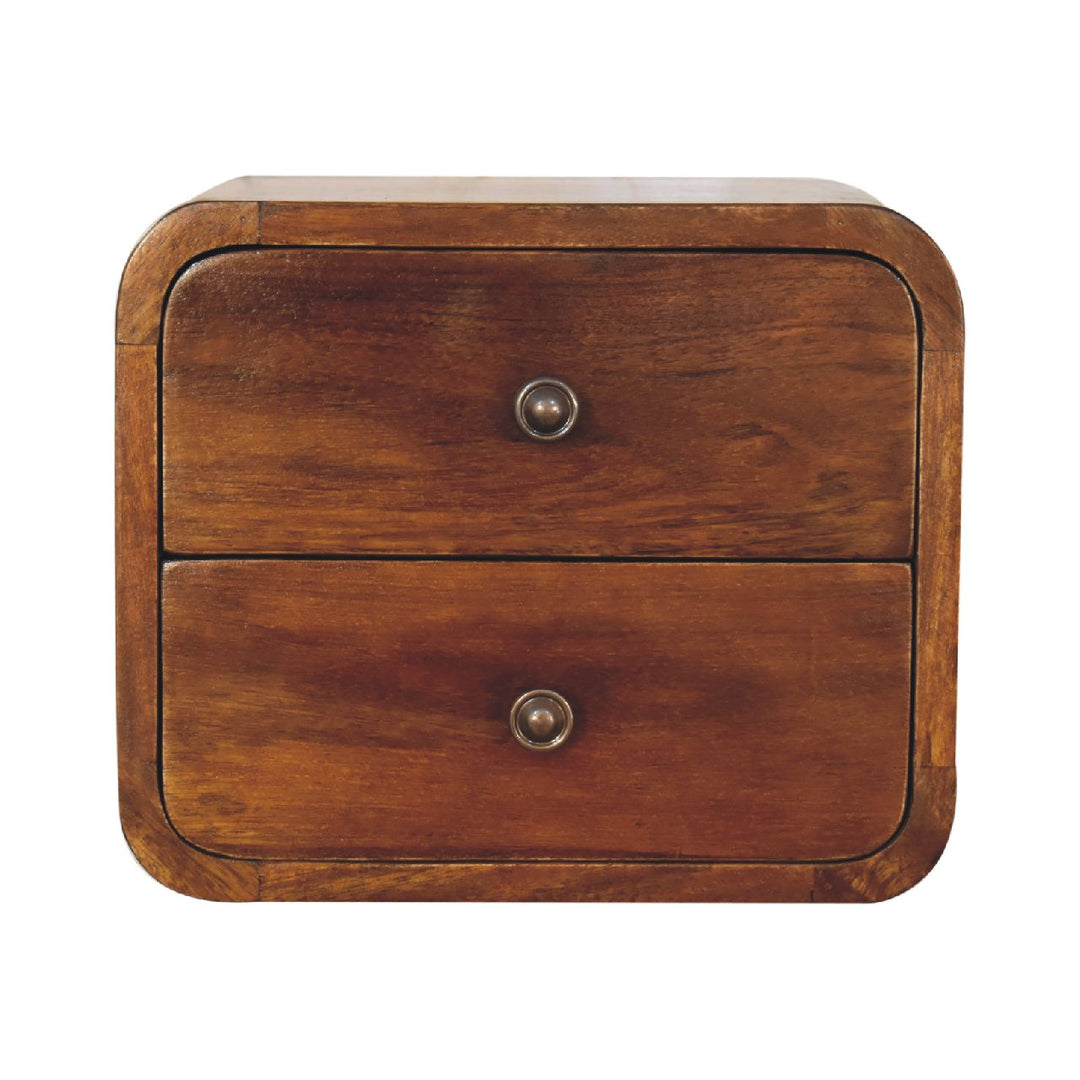 Mini Curved Chestnut Wall Mounted Bedside wholesalers
